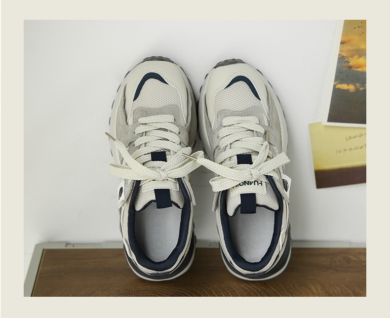 Women's Thick-soled Sneakers 2023 New Autumn Casual Dad High-end Gray Niche Retro Forrest Gump Women's Shoes_vogvips.com