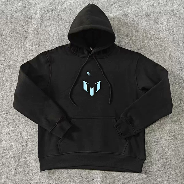 Messi Miami Fleece Sweatshirt Men's Sports Casual Pullover Fleece Thickened Jacket Hooded Autumn and Winter Top