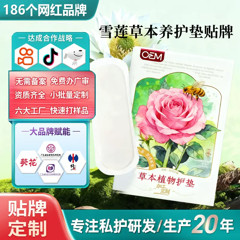 定制雪莲养护贴透气调经护理雪莲养宫贴草本雪莲护垫抑菌代加工