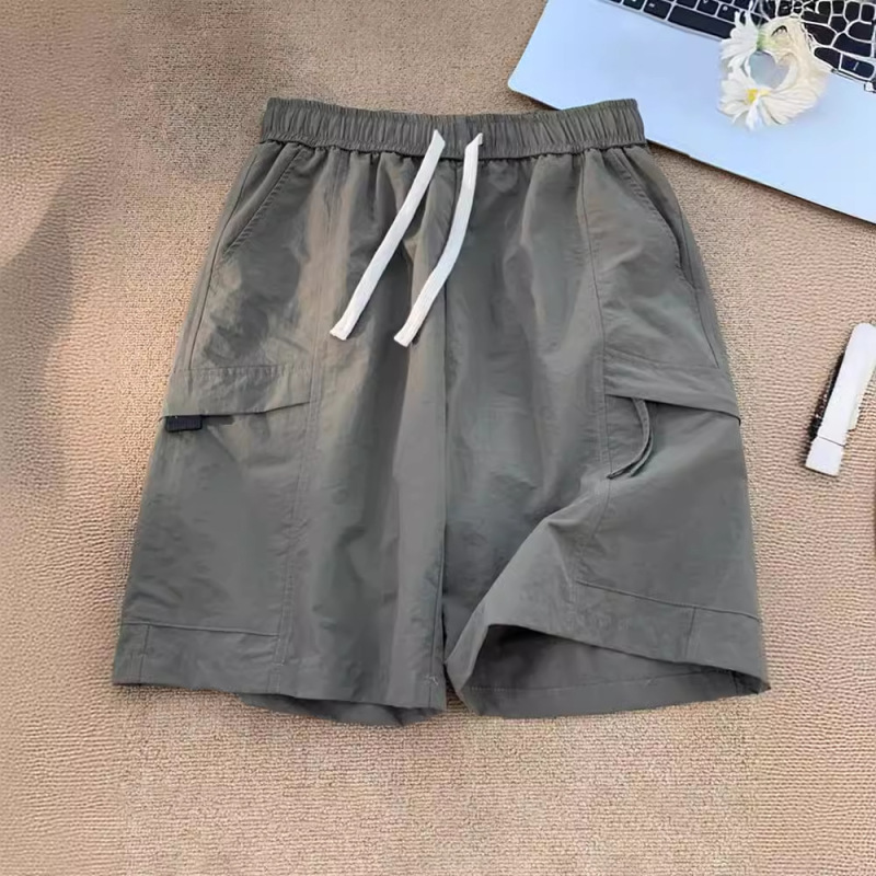 Ice Silk Quick-drying Shorts Men's Summer Thin Five-point Tooling Pants Men's Trendy Brand Youth Casual Sports Running Pants