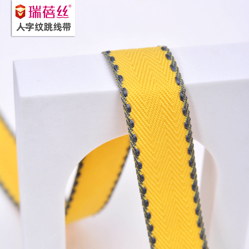 En stock doble palabra puente cinta 24 colores flor decoración hecha a mano DIY accesorios para el cabello Yao Ming puente salto cinta