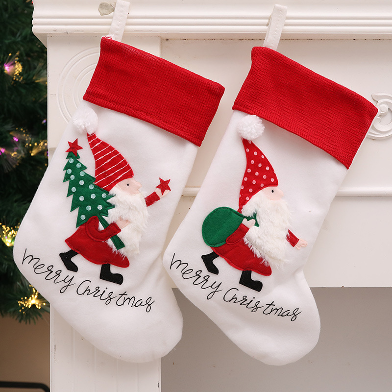 Christmas cross-border new decorative supplies for the elderly, Christmas socks, creative plush dolls, gift socks, creative cartoons