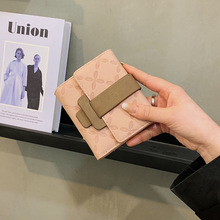 钱包女款批发短款2025新款韩版时尚磨砂短夹简约女生折叠零钱包女