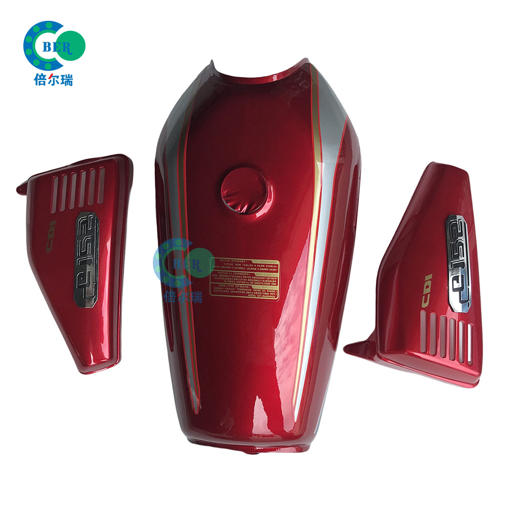 Aplicable a CG125 motocicleta retrógrado tanque de combustible sólido pintura curable sin agujeros laterales tanque de combustible SY
