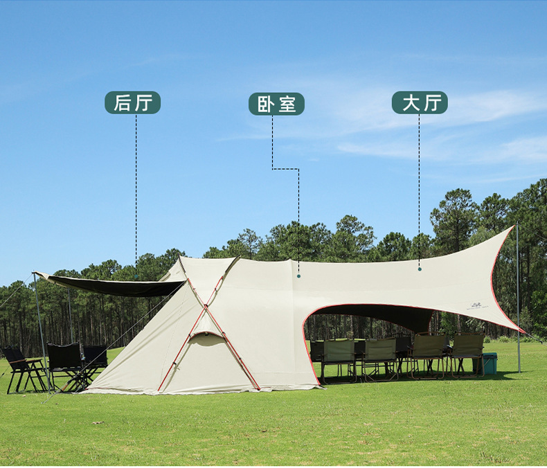 Donkey's Friend Outdoor Camping Tent Customization Multifunctional One-Bedroom-One-Living-Room Exhibition Hall Camping Canopy OEM