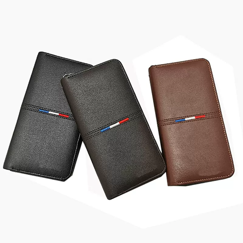 厂家直供新款男士手拿包 长款男士单拉大容量拉链钱包手机包