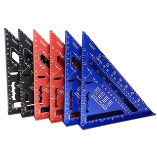 Woodworking Triangle Backing Ruler Aluminum Alloy Woodworking Right Angle Ruler 7in Inch/Metric 90 Degree Angle Ruler Wholesale