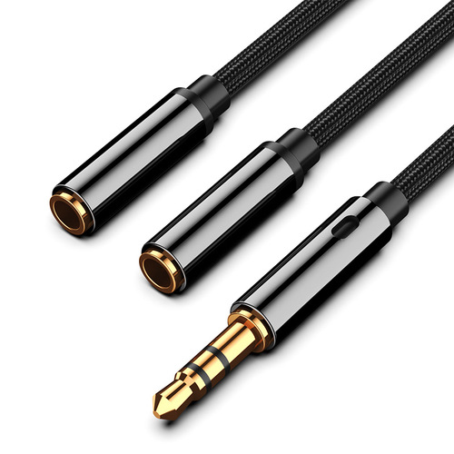 Headphone splitter double 3.5mm mobile phone sharer couple adapter 1 drag 2 audio cable one into two
