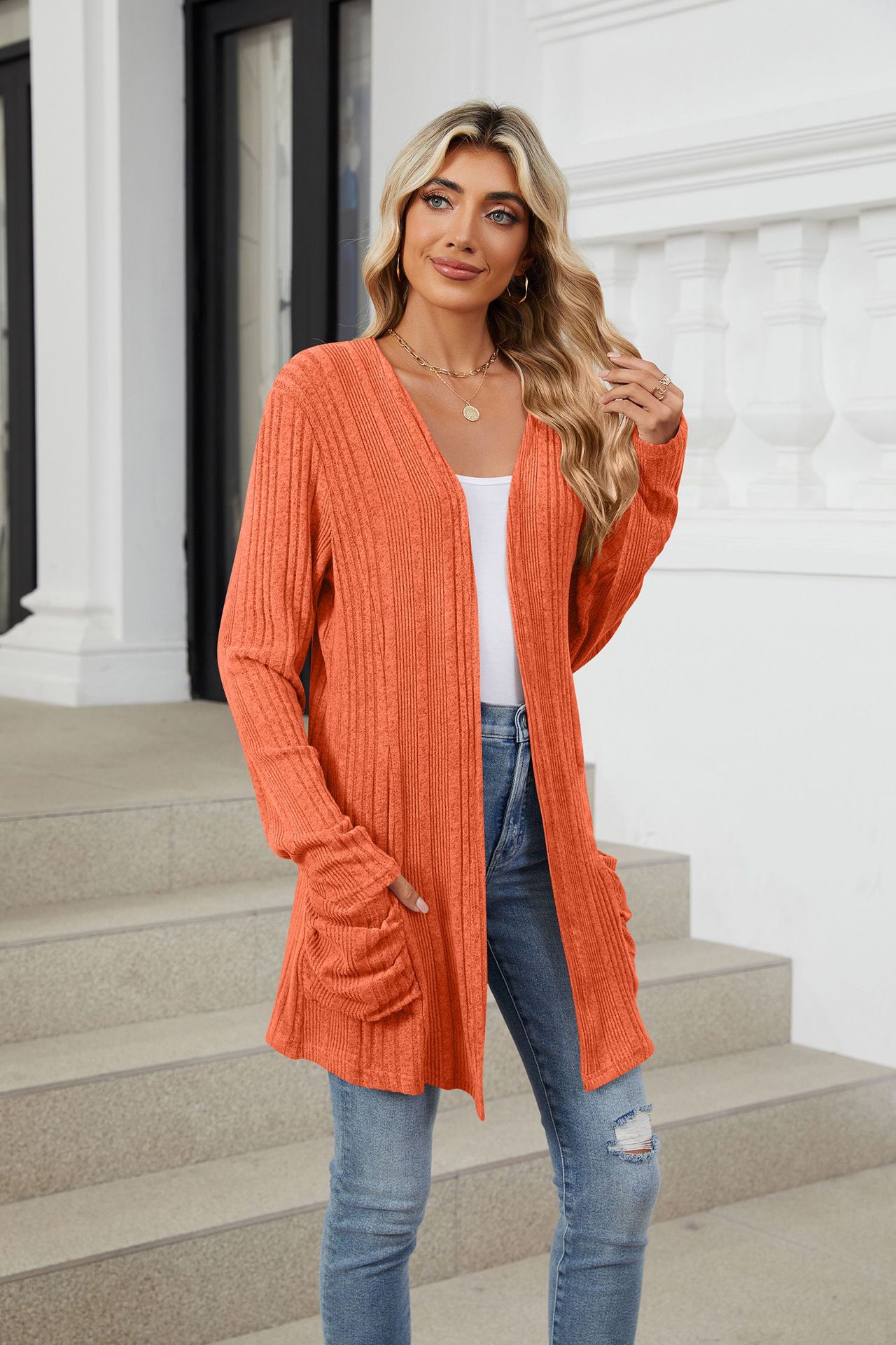 490g Weight Long Sleeve Sleeve Length Placket Placket Type Regular Sleeve Sleeve Type Nylon, Spandex, Polyester Fabric Type Long Top Length Cardigan Tops Type Holiday, Daily Occasion Collarless Neckline Regular Fit Fit Type Solid Color Pattern Winter, Autumn Season Women's Gender Casual, Elegant Style Wholesale Women's Casual Elegant Solid Color Long Sleeve Sweaters & Cardigans 38