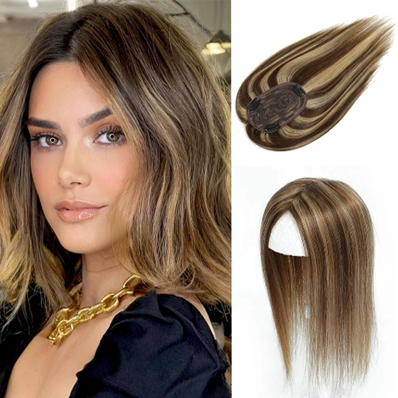 Прямые волосы живого действия перепечатка головы невидимая бесшовная крышка белые волосы челки прямые волосы блоки волос оптом 7x10cm