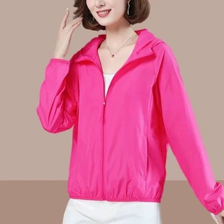 防晒衣女外穿夏季薄款2026新款防晒服外穿宽松大码休闲透气短外套