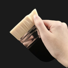 亚马逊美术绘画板刷尼龙毛平头笔刷木制短柄专用墙画刷丙烯排刷