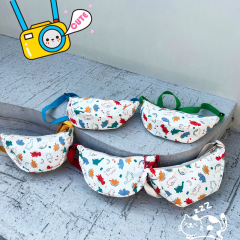 Nylon Single Shoulder Bag for Kindergarten - Spring and Summer New Arrival with Floral Pattern, Children's Chest Bag, Cute Kids, Embroidered, Girl's Waist Bag