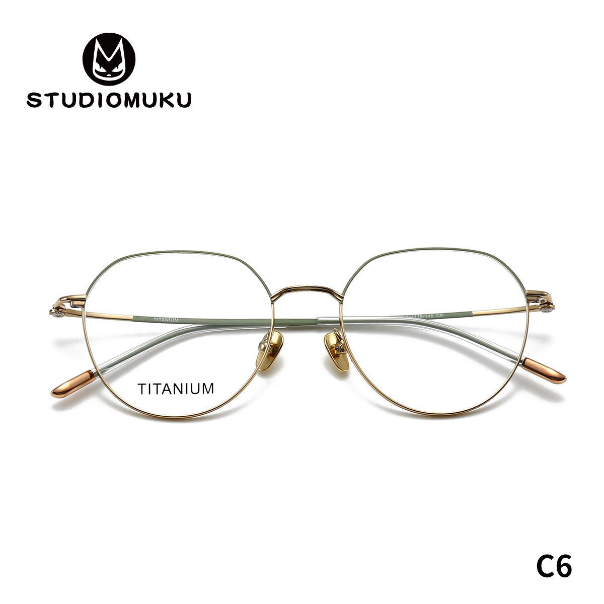 Gafas de madera STUDIOMUKU, tendencia retro, marco de gafas de todo fósforo de moda, marco de gafas de espejo plano con sabor a salsa