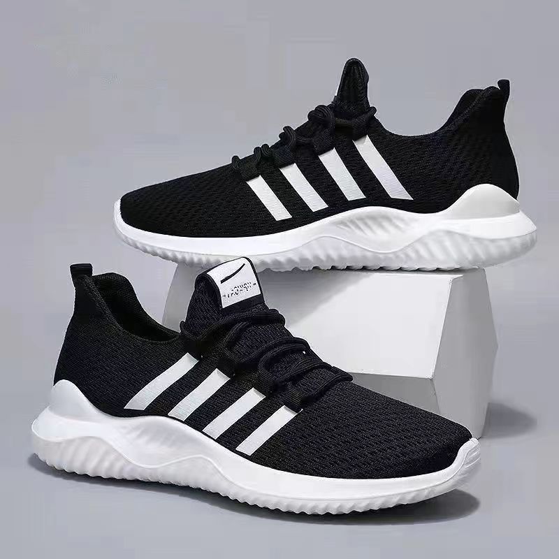 New men's sneakers mesh running shoes soft bottom breathable..