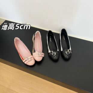 ����5CM����Ƥ���ۈA�^�\�چ�ЬŮ2026�¿�͹��Lƴɫƽ�װ���Ь