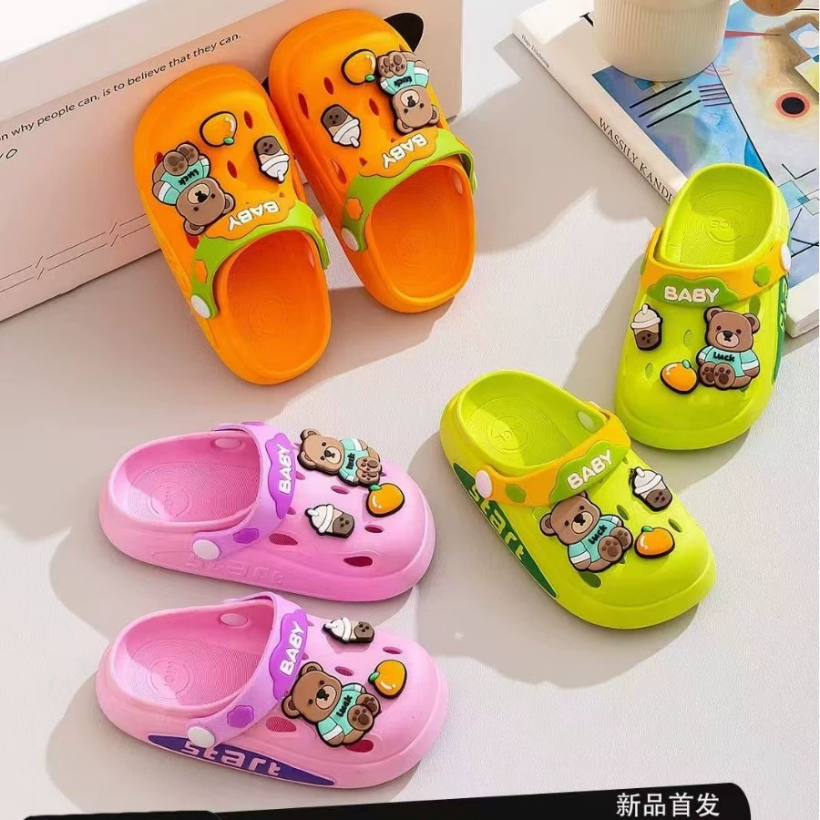 Новые тапочки детский интерьер нескользящий мальчик девочка летняя детская домашняя ванная комната милые баотоу холодные тапочки