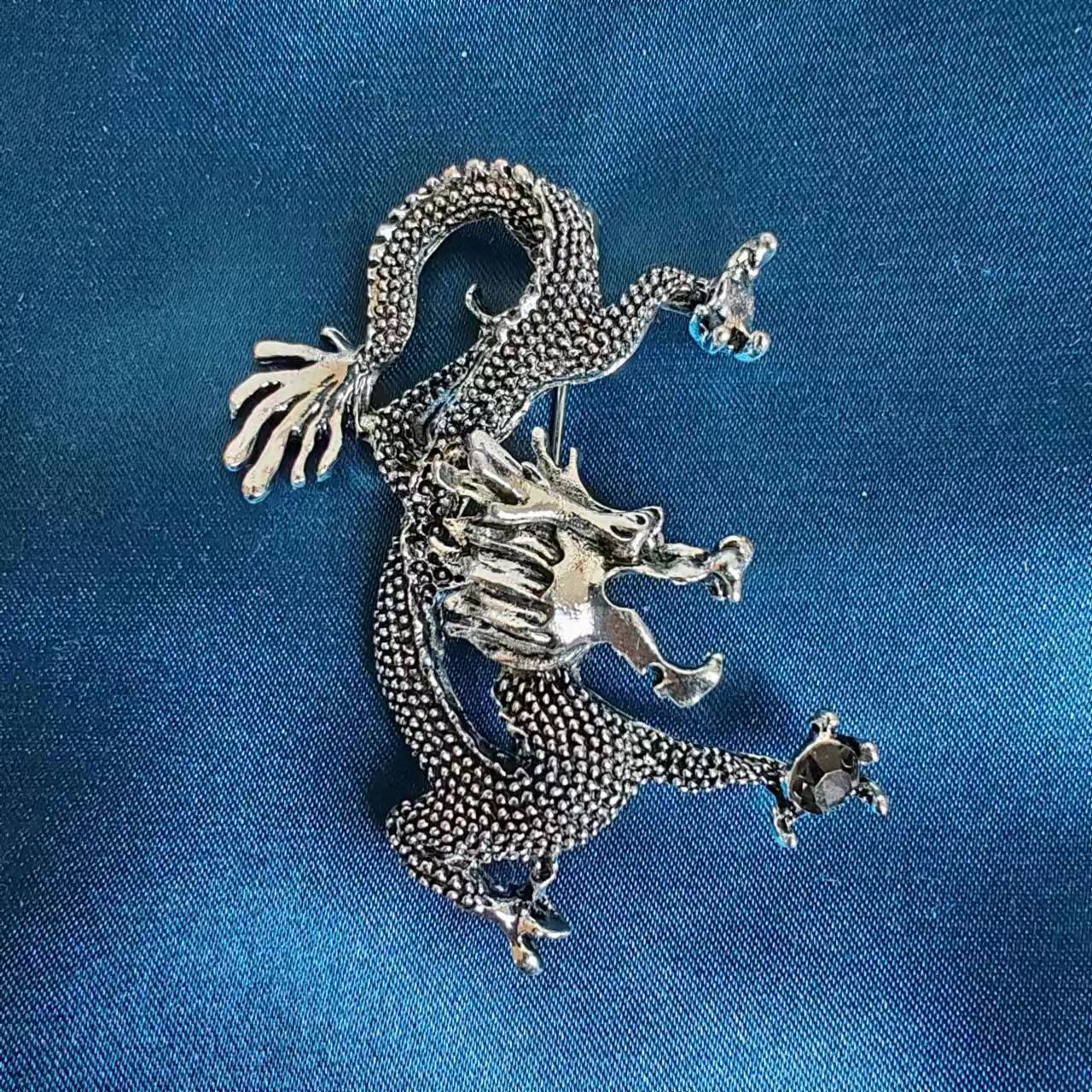 Chinoiserie Cool Style Dragon Alloy Plating Unisex Brooches display picture 14