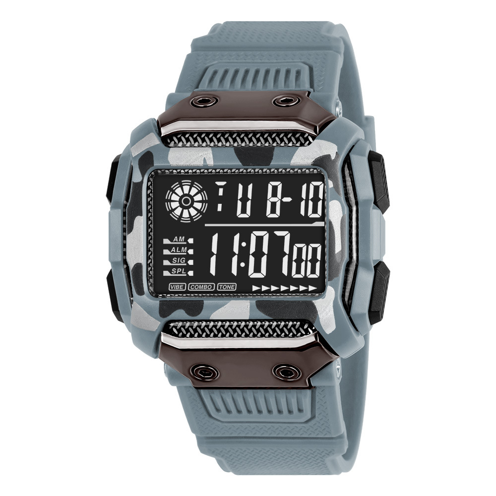 Reloj electrónico de deportes al aire libre de estudiantes de escuela secundaria de tendencia reloj electrónico de alarma de luz nocturna multifuncional al por mayor