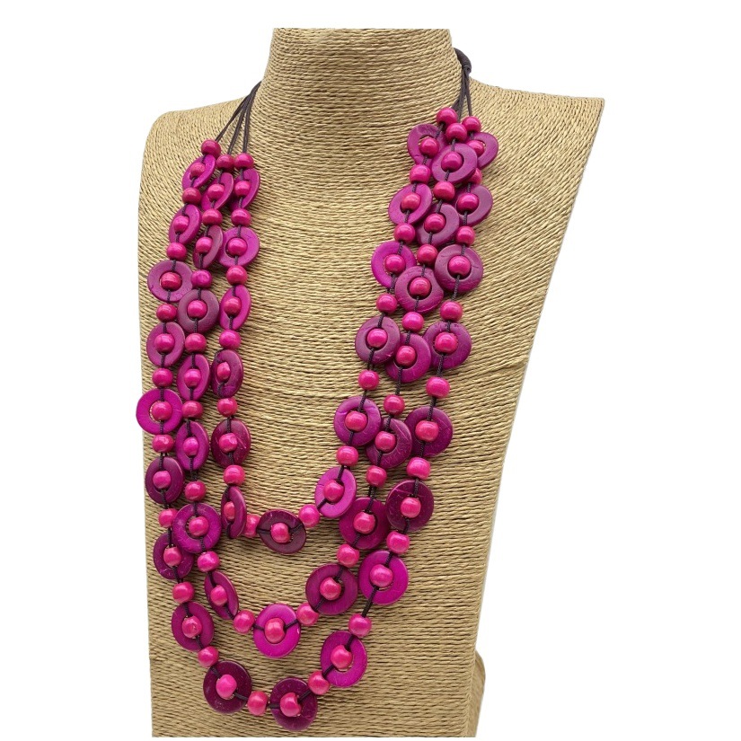 Cuentas collar transfronterizo collar de madera anti-alergia retro estilo étnico comercio exterior angustiado joyería