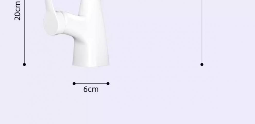 Faucet washbasin, pull-out white all-copper hot and cold washbasin, extended face wash, temperature-controlled bathroom undefined