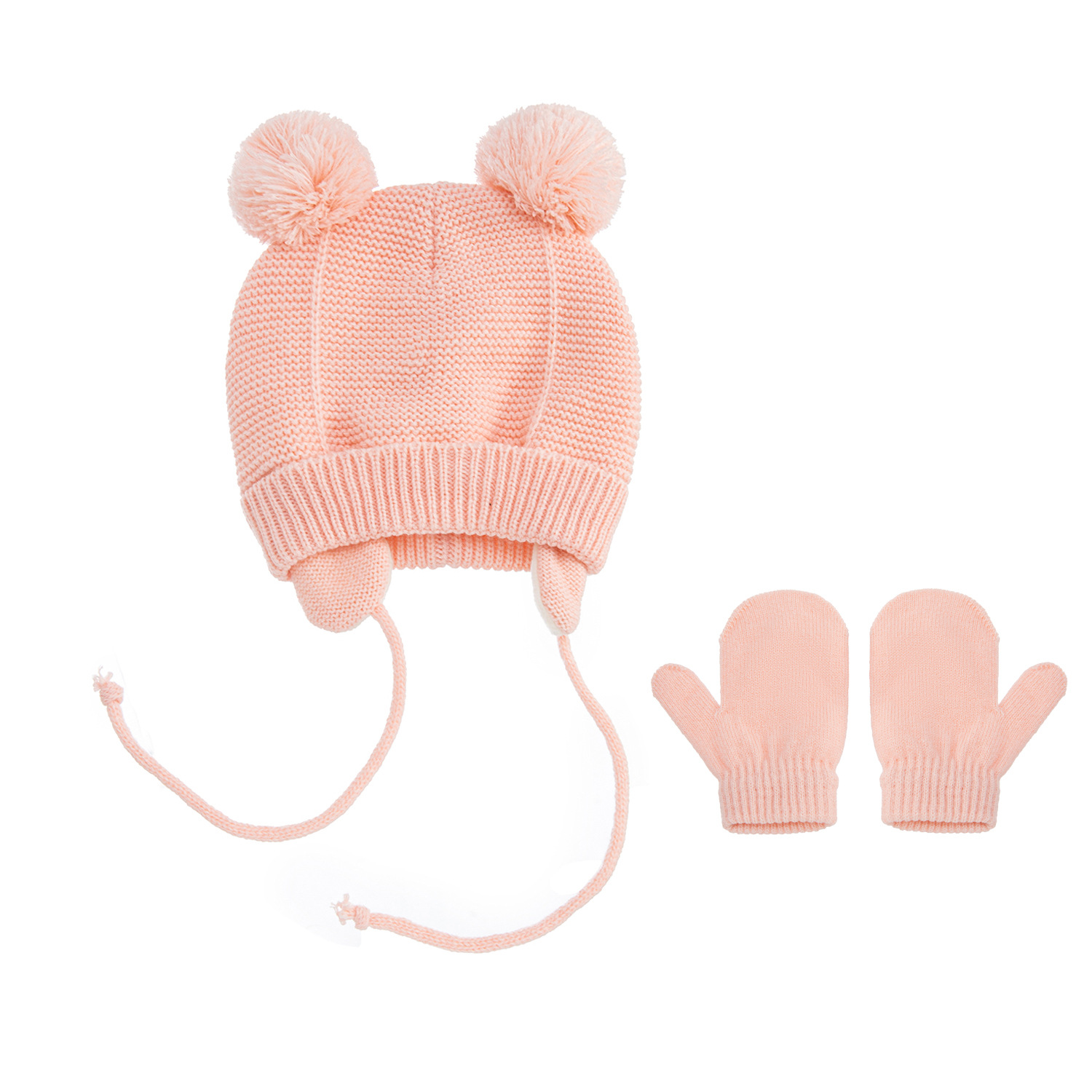 140g Weight Polyacrylonitrile Fiber Fabric Type Wool Cap Hats Type 1 Set Quantity Children Unisex Cute Basic Solid Color Pom Poms Wool Cap