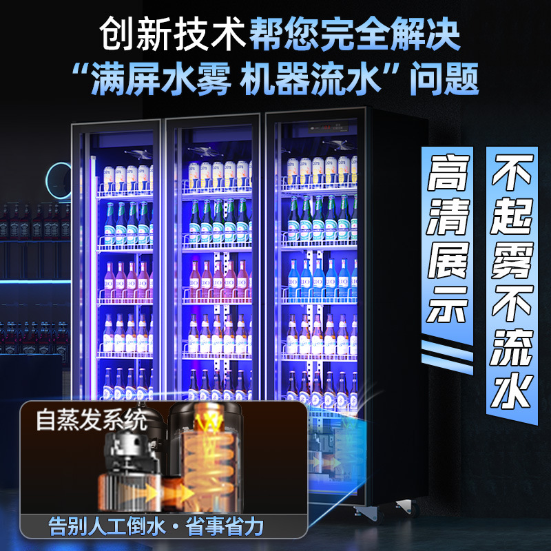 Gabinete de exhibición de bebidas sin helada refrigerado por aire Gabinete de exhibición de refrigeración Gabinete de exhibición de cerveza comercial