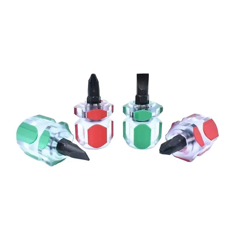 Destornillador ultracorto de una cruz Mini destornillador de doble uso Guardabarros de destornillador en miniatura