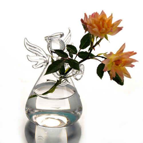 Angel vase creative flower pot floral vessel home hydroponic container glass craftwork