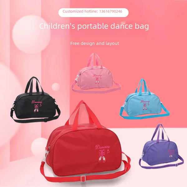 Children's Satchel Dance Bag Large Capacity Storage Stage Bag Dance Training Shoulder Bag Wholesale with Printable Logo