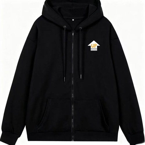 Wow, come back for autumn and winter new style small standard simple sports and casual young men's hooded cardigan zipper coat trend