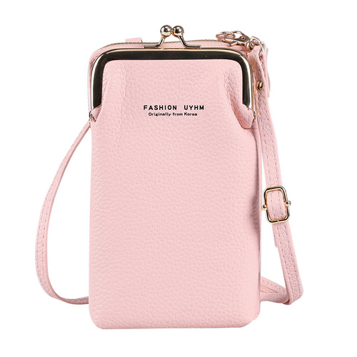 Student coin purse PU leather bag integrated women's wallet zipper new touch screen Korean mini mobile phone bag wholesale