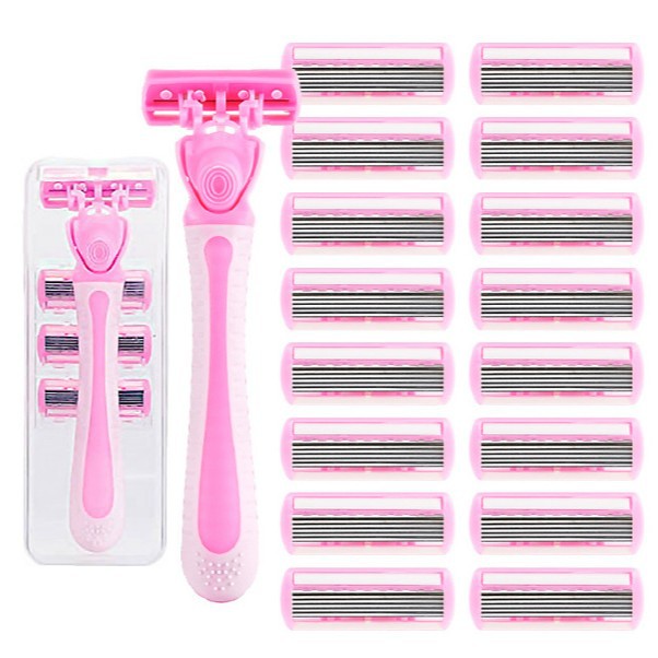 Depiladora Manual para Mujer de 6 Capas con Caja de Almacenamiento para Axilas y Piernas