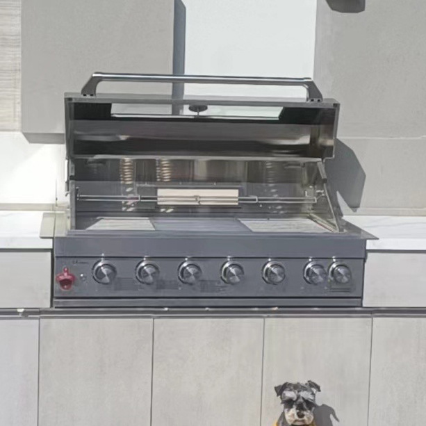 Horno europeo y americano incrustado horno cocina al aire libre jardín patio grilla de barbacoa americana de alta gama 304 acero inoxidable