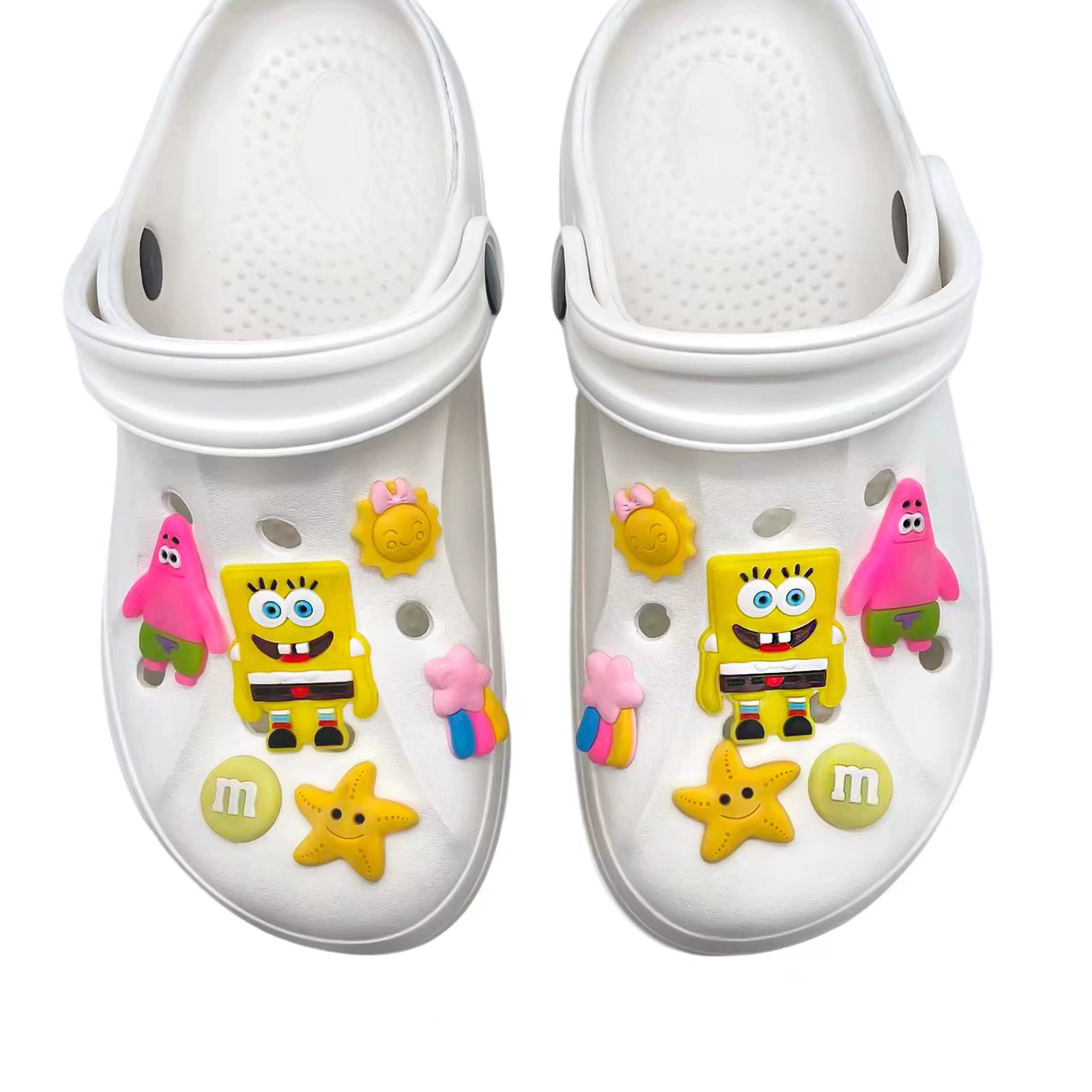 Новая мультяшная обувь Цветочная обувь Пряжка отверстие обувь садовая обувь аксессуары Милая мультяшная обувь цветок DIY аксессуары