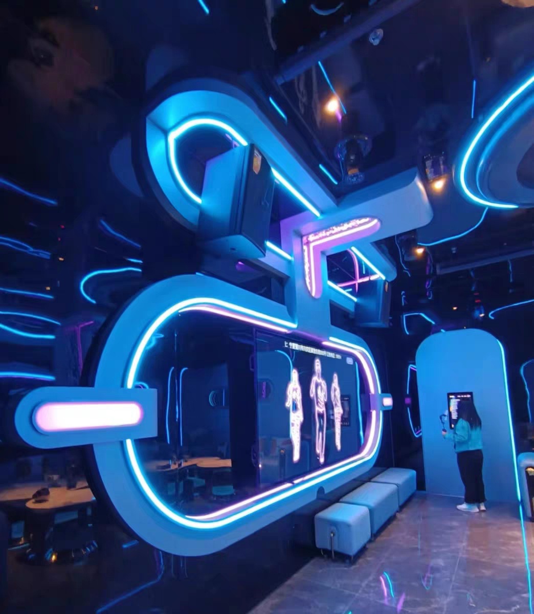 Módulo de atmósfera de bar de videojuegos KTV módulo de decoración de pared de luces de parque de juegos animado ciudad de modelado de luces