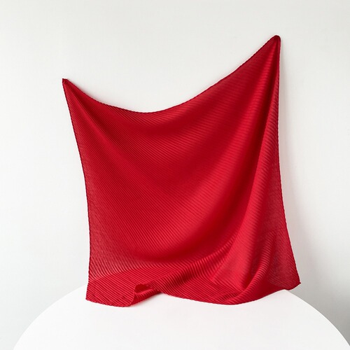 Eurasian cross-border pleated solid color cotton linen silk scarf for women 90CM square scarf headscarf new model foreign trade scarf wholesale