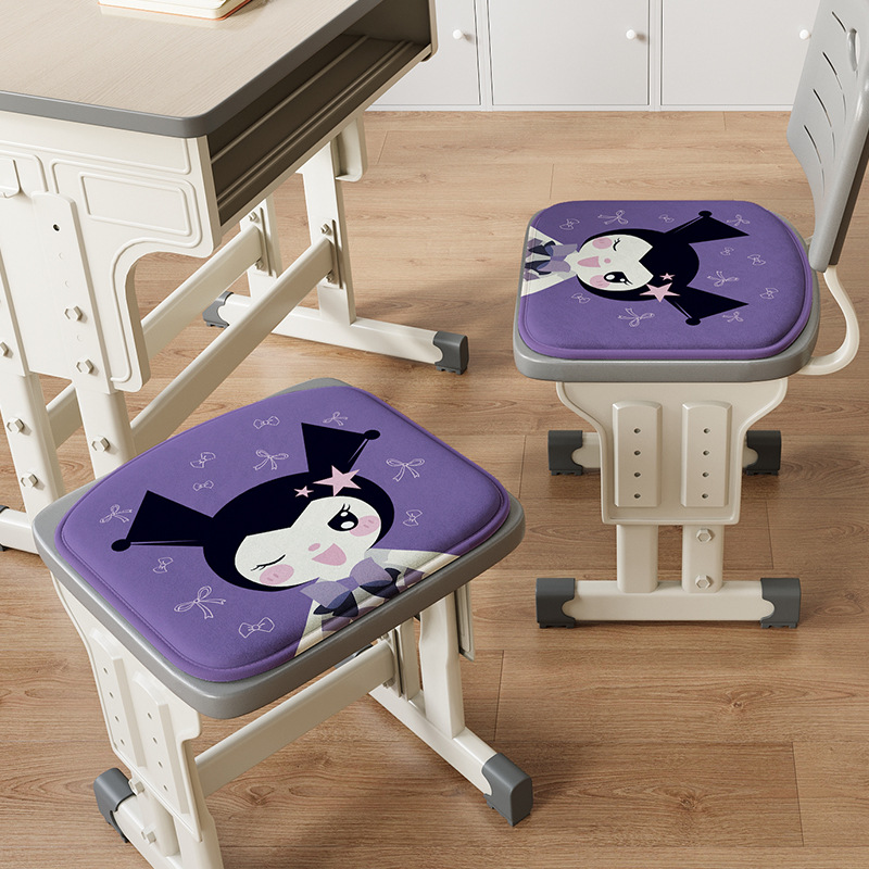 Cojín de asiento de sala de aula sedentaria artefacto de memoria cojín de algodón espeso dormitorio silla taburete cojín de dibujos animados cojín de trasero