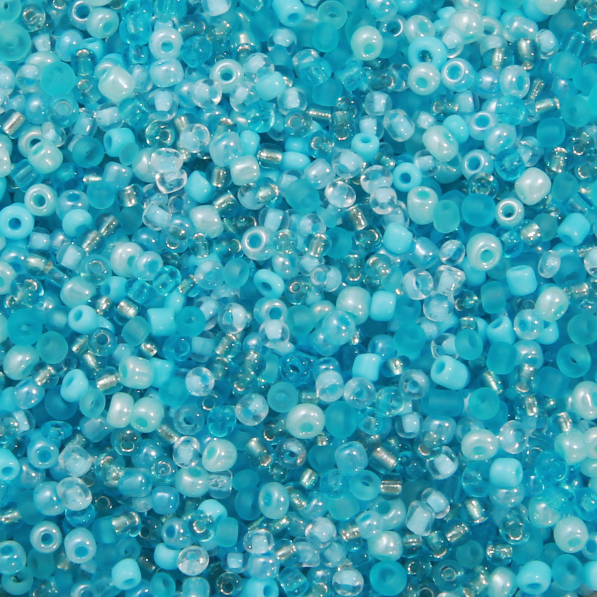 39# 3mm blue-toned assorted colors, 6 designs mixed, 30g/pack, approximately 1000 pieces