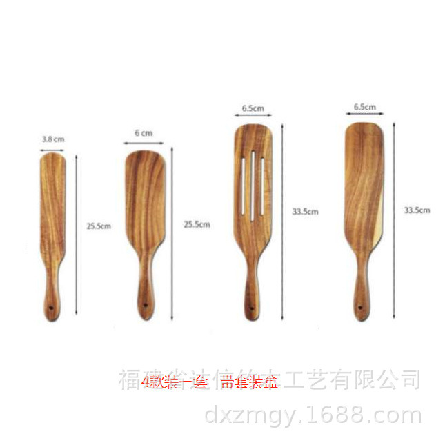 クロスボーダークッキングセット アカシア材キッチン用品 長柄スパチュラ 無垢材スパチュラ スプーンとフォーク ノンスティックキッチン 10点セット|undefined