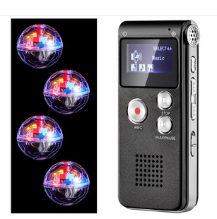 5Pcs Ghost Hunting Tool Kit Includes Digital Voice Recorder, 4Led Cat Ball Motion Activated Cat Ball Toy