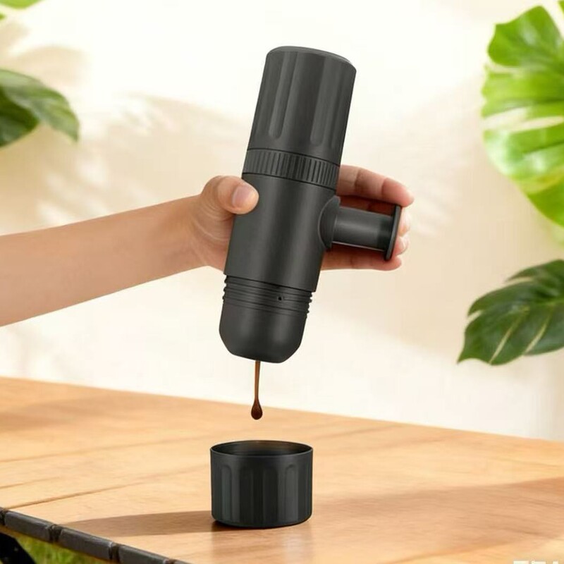 Cross-border bestseller manual espresso outdoor camping coffee maker, small portable coffee machine