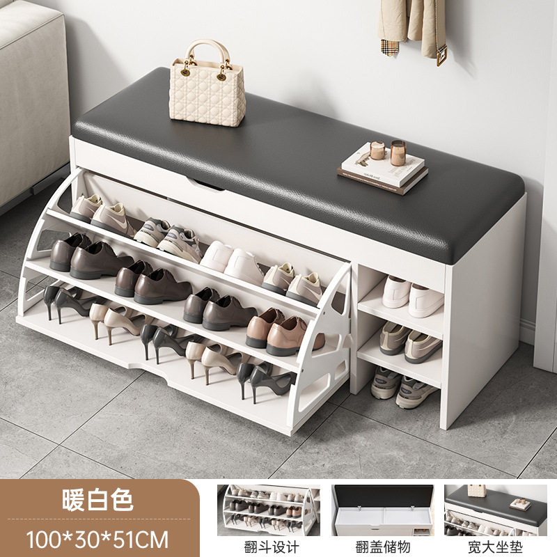 Zapatero hogar puerta interior multi-capa simple zapato gabinete 2024 nuevo popular Gran capacidad Flip zapato cambio taburete