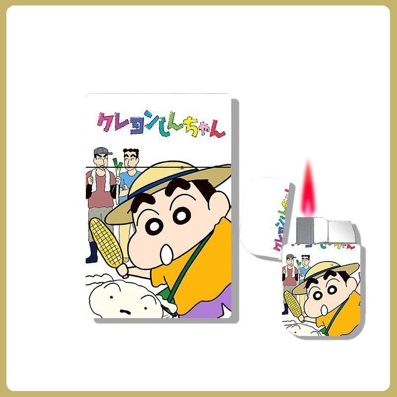 かわいいクレヨンしんちゃん漫画ライタータバコボックス 520 ピンク炎クリエイティブライターボーイフレンドと親友のためのトレンディなギフト|undefined