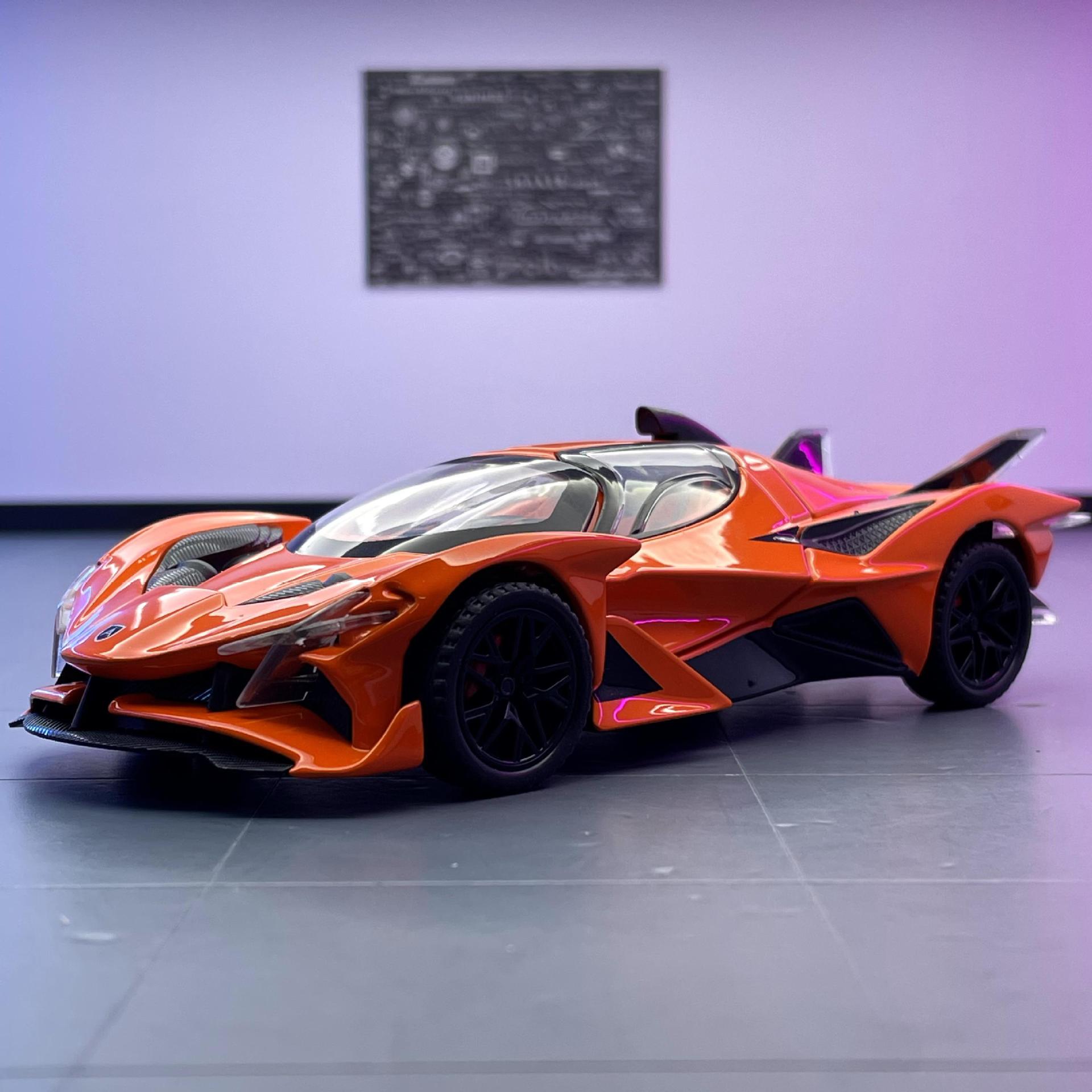 Nuevo modelo de coche de aleación Haodi 1:32 Apollo coche deportivo con sonido y luz modelo de coche de juguete para niños decoración de regalo