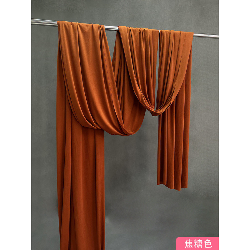 Techo de la boda cortina de seda de leche tela elástica decoración azul cortina de fondo de la sala de bodas coreana