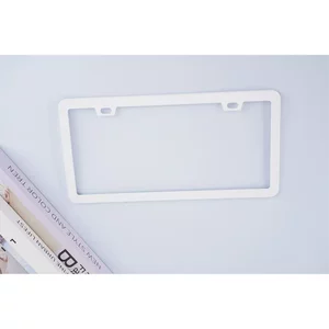 Manufacturer wholesale cross-border narrow-edge thin-edge stainless steel 2-hole license plate frame aluminum alloy stainless steel license plate holder cross-border