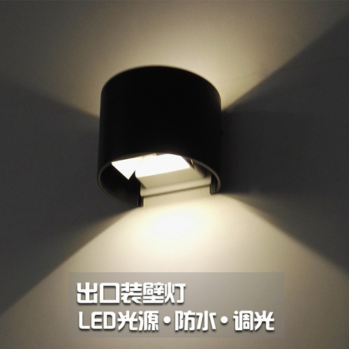 LED户外防水双头壁灯别墅庭院调光柱子阳台外墙楼梯大门装饰墙灯