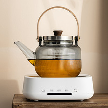 高硼硅玻璃壶加厚耐热大容量可加热水壶办公室家用耐高温带盖茶壶