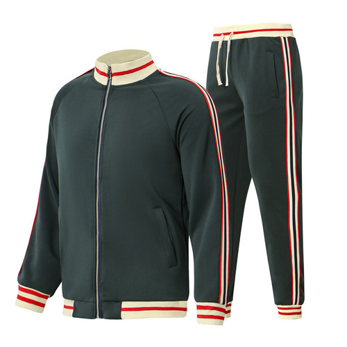 Men's Casual Suite Sports Set Two-Piece Casual Suit with Custom Logo Baseball Suit